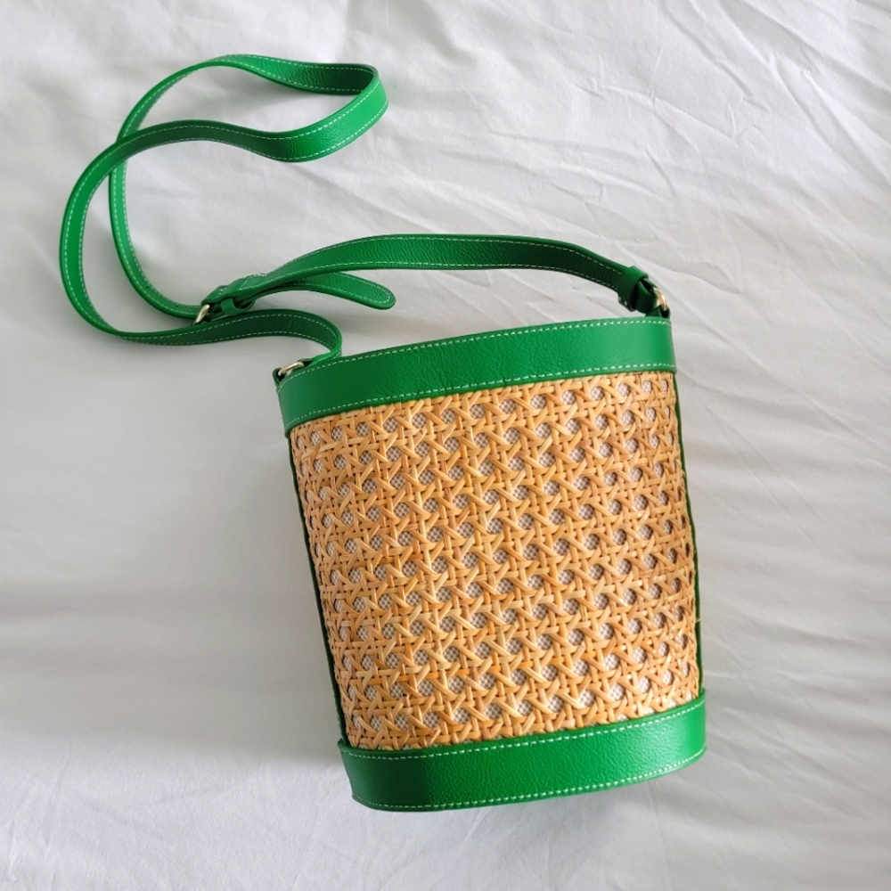 NWOT Rattan Basket Bag